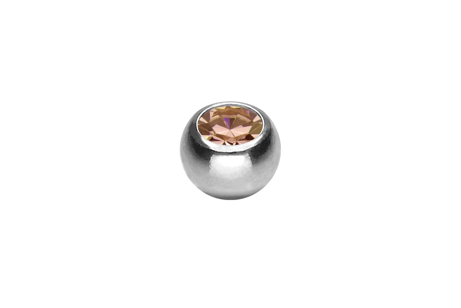 Chirurgenstahl Schraubkugel KRISTALL von Piercingline
